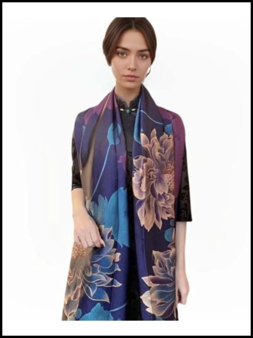 Women's Printed Lightweight Fashion Scarf Shawl Wrap 70x35 inch Polyester